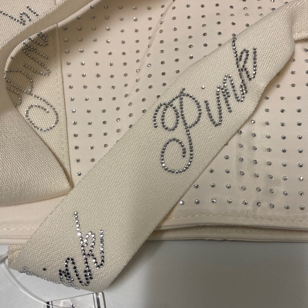 PINK Victoria's Secret Sparkly White Tote with Branded Straps - Picture 5 of 5